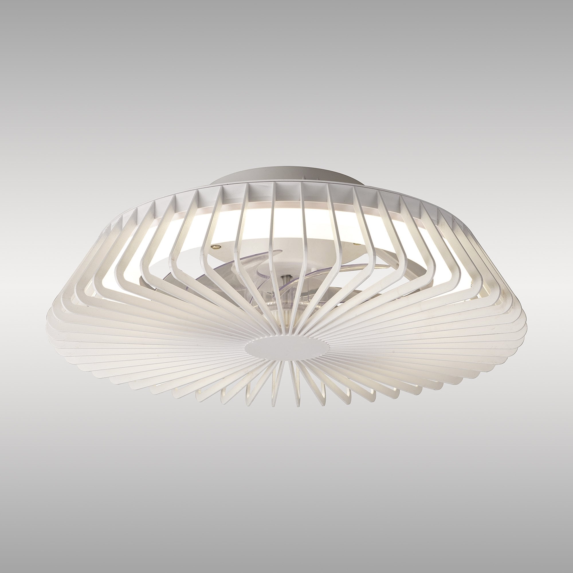 Mantra Himalaya Mini Ceiling Light & Fan Dimmable 70W LED White