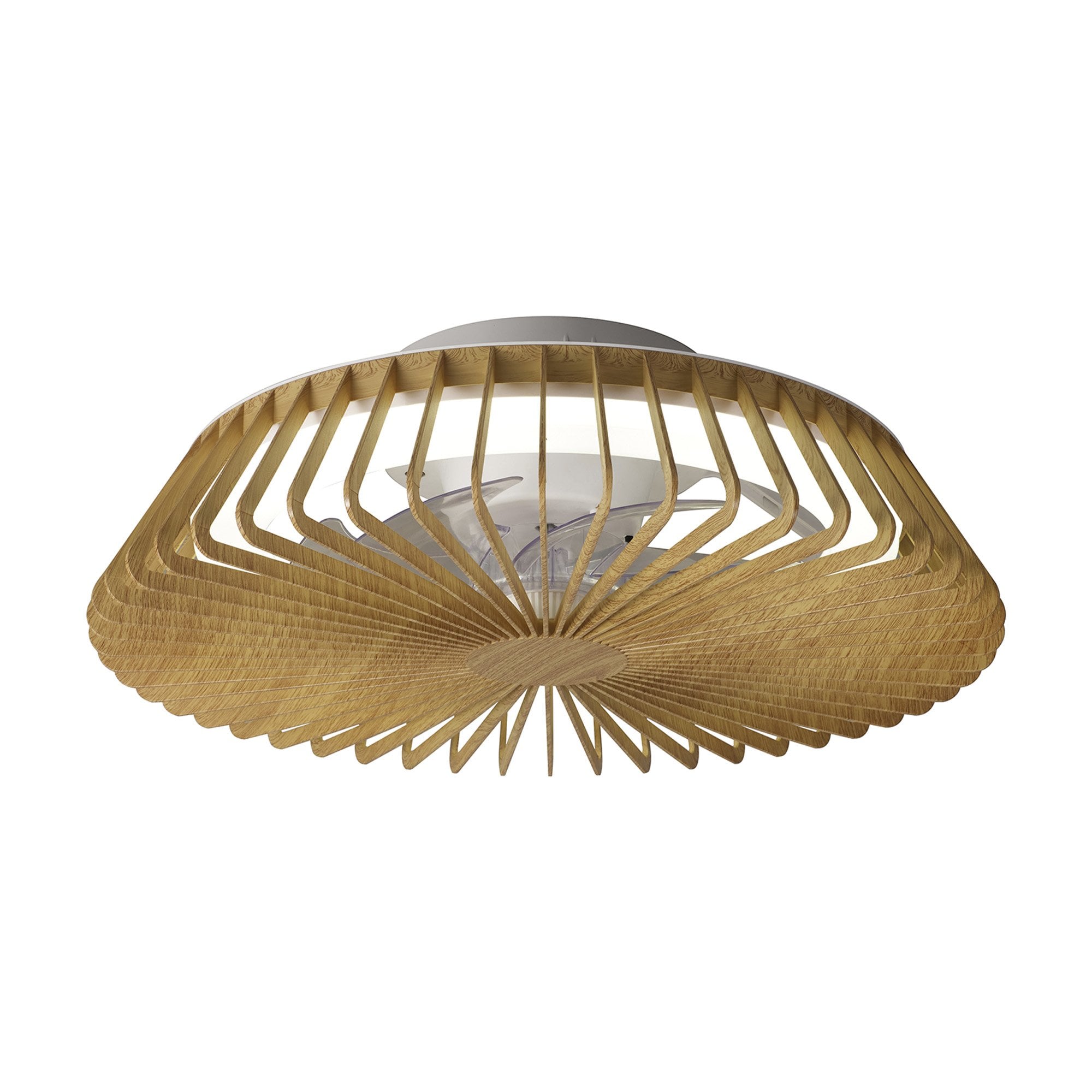 Mantra Himalaya Mini Ceiling Light & Fan Dimmable 70W LED Wood
