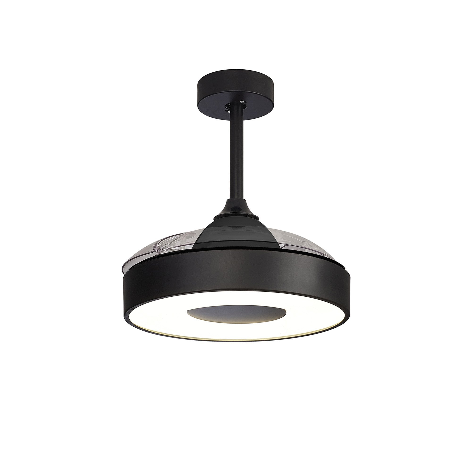 Mantra Coin Air 60W LED Dimmable Ceiling Light & Fan, Remote & APP Control, LED Black