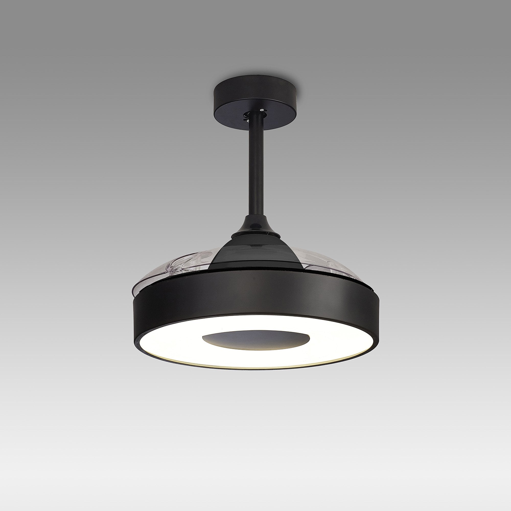 Mantra Coin Air 60W LED Dimmable Ceiling Light & Fan, Remote & APP Control, LED Black