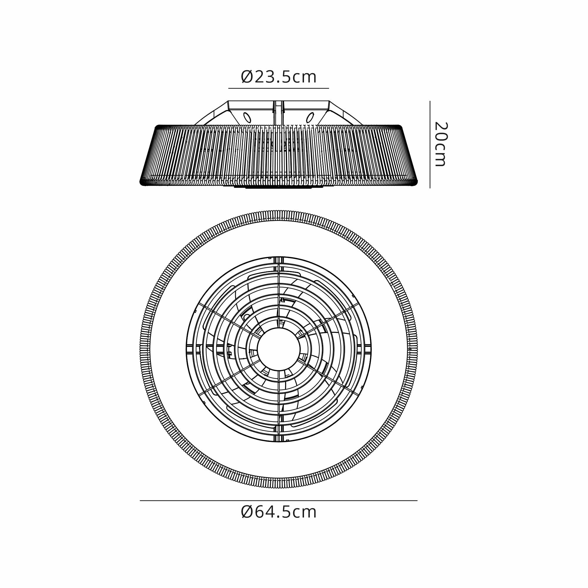 Mantra Polinesia Nautica 70W LED Dimmable Ceiling Light & Fan, Remote Controlled, Beige Oscu