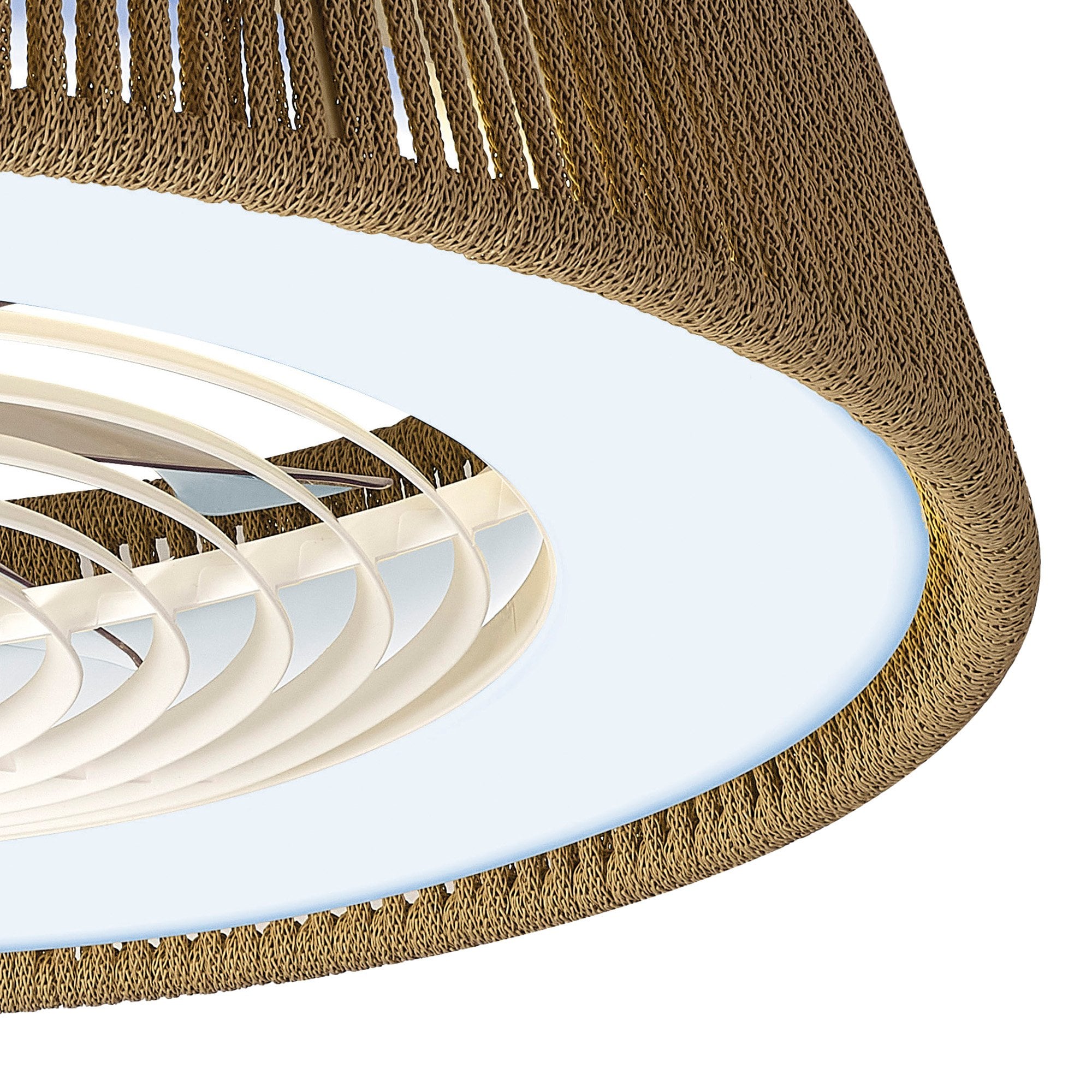 Mantra Polinesia Nautica 70W LED Dimmable Ceiling Light & Fan, Remote Controlled, Beige Oscu