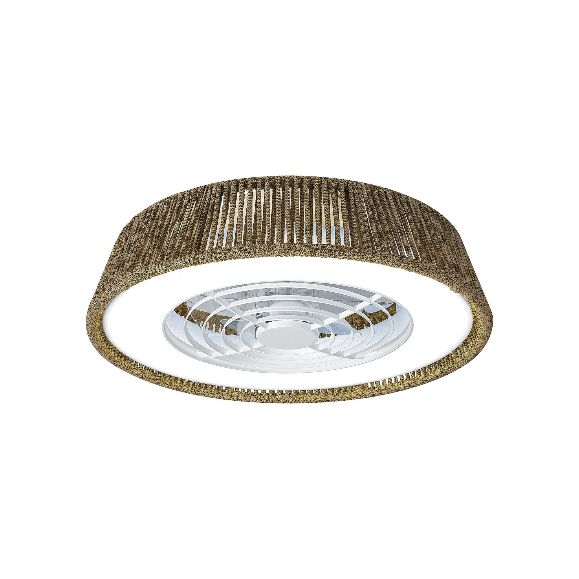 Mantra Polinesia Nautica Mini 55W LED Dimmable Ceiling Light & Fan, Remote Controlled, Beige Oscu