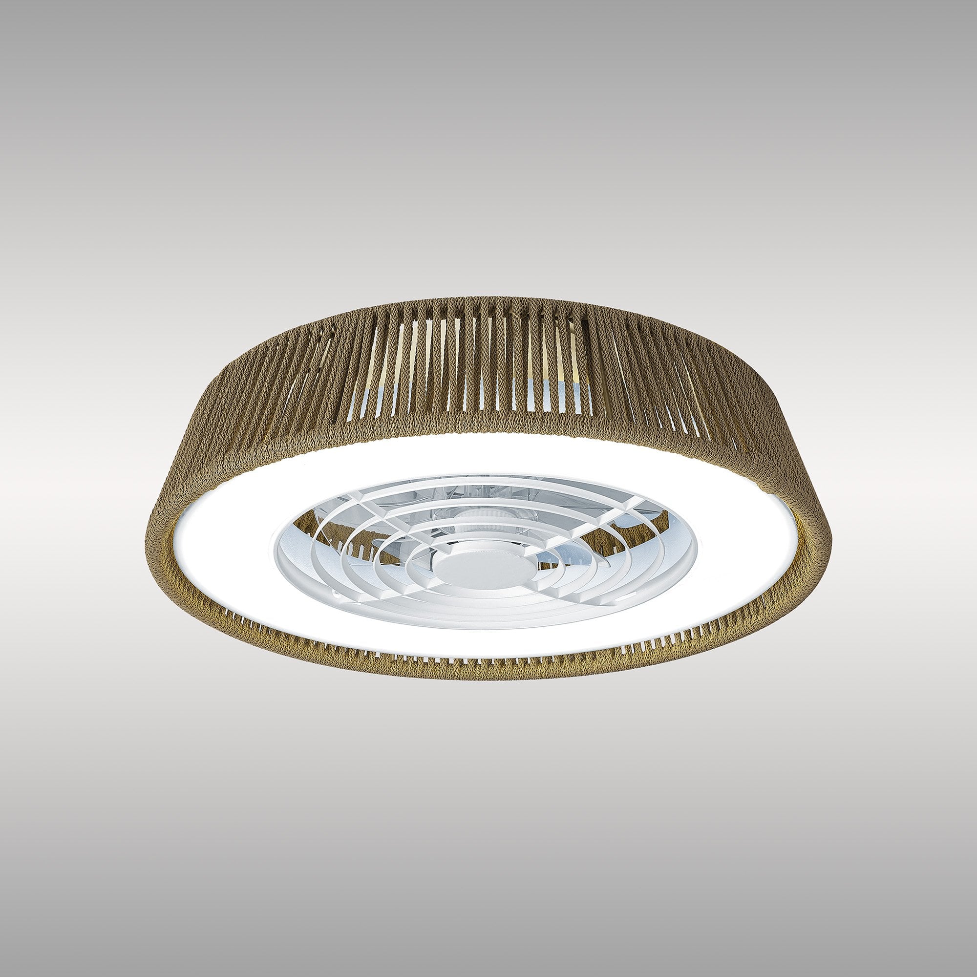 Mantra Polinesia Nautica Mini 55W LED Dimmable Ceiling Light & Fan, Remote Controlled, Beige Oscu