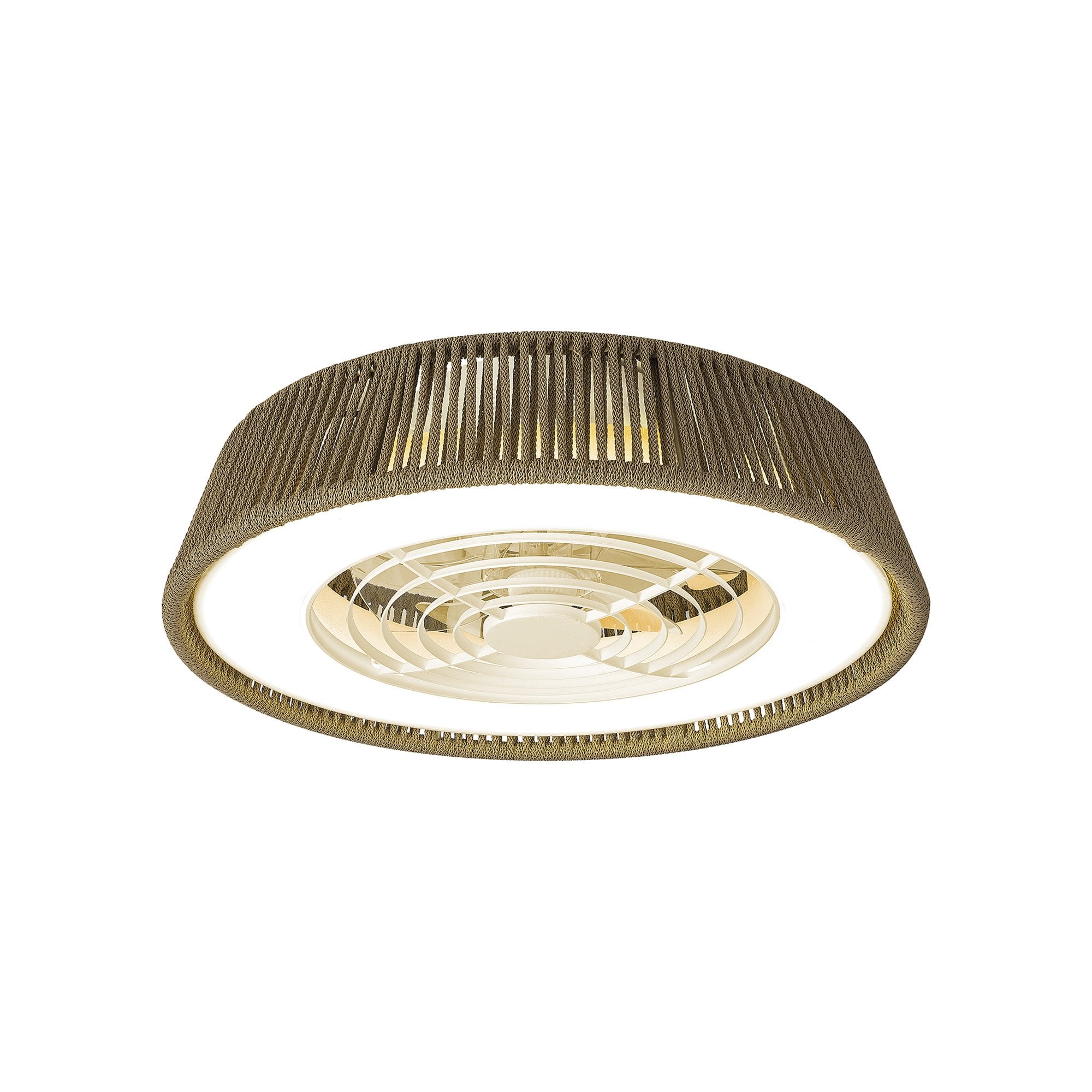 Mantra Polinesia Nautica Mini 55W LED Dimmable Ceiling Light & Fan, Remote Controlled, Beige Oscu