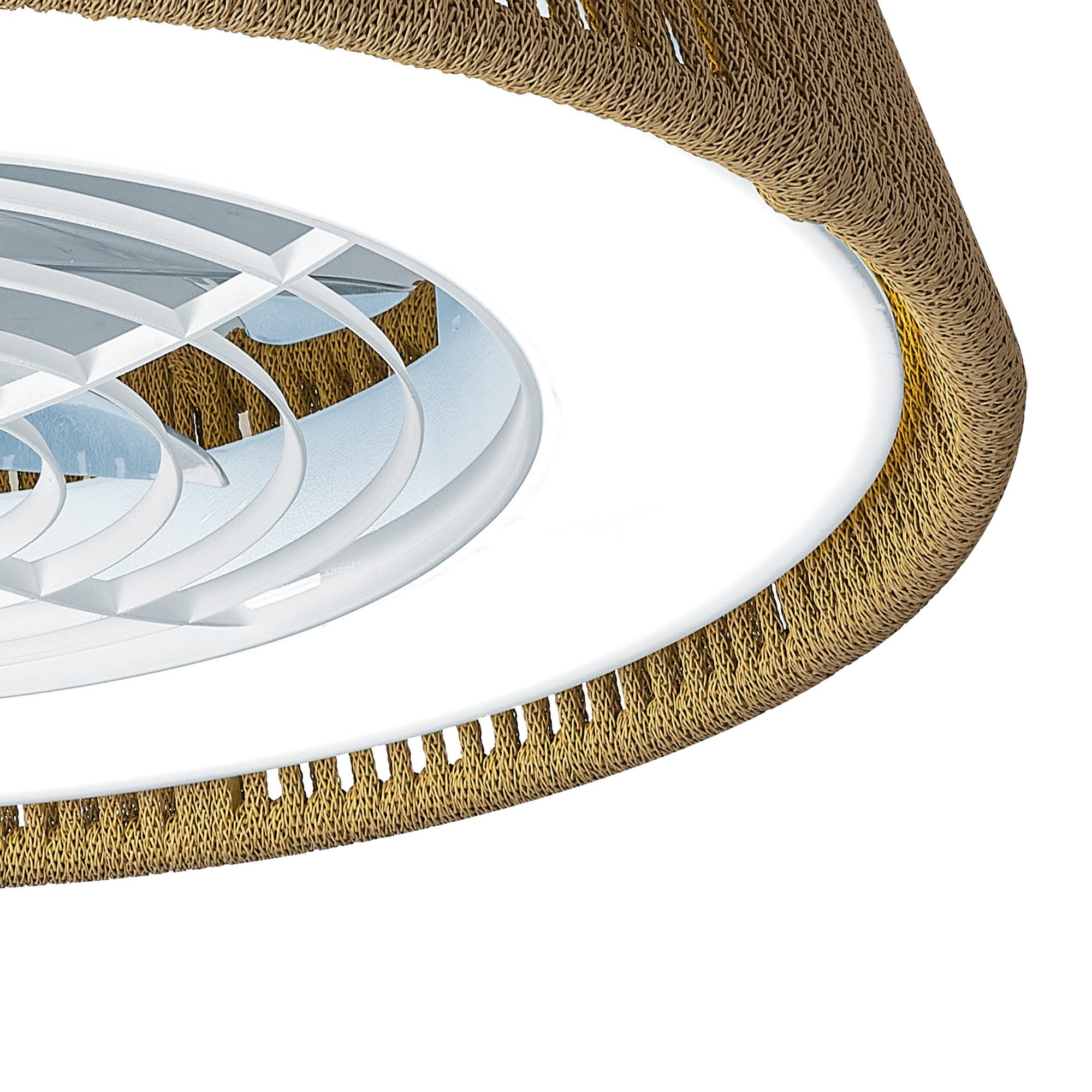 Mantra Polinesia Nautica Mini 55W LED Dimmable Ceiling Light & Fan, Remote Controlled, Beige Oscu