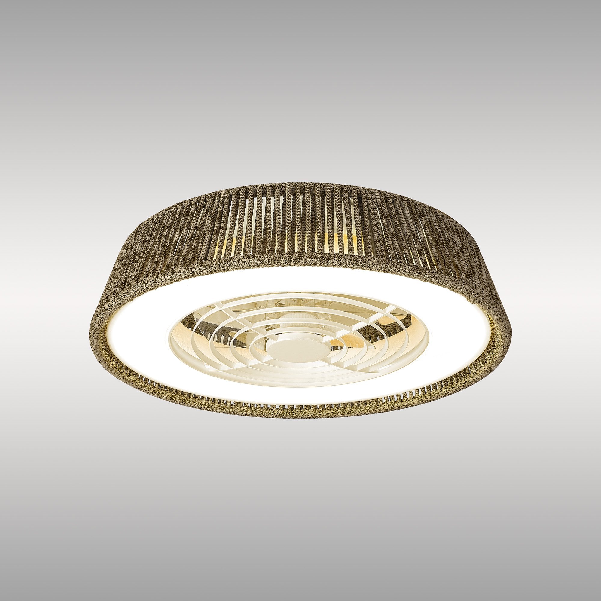 Mantra Polinesia Nautica Mini 55W LED Dimmable Ceiling Light & Fan, Remote Controlled, Beige Oscu