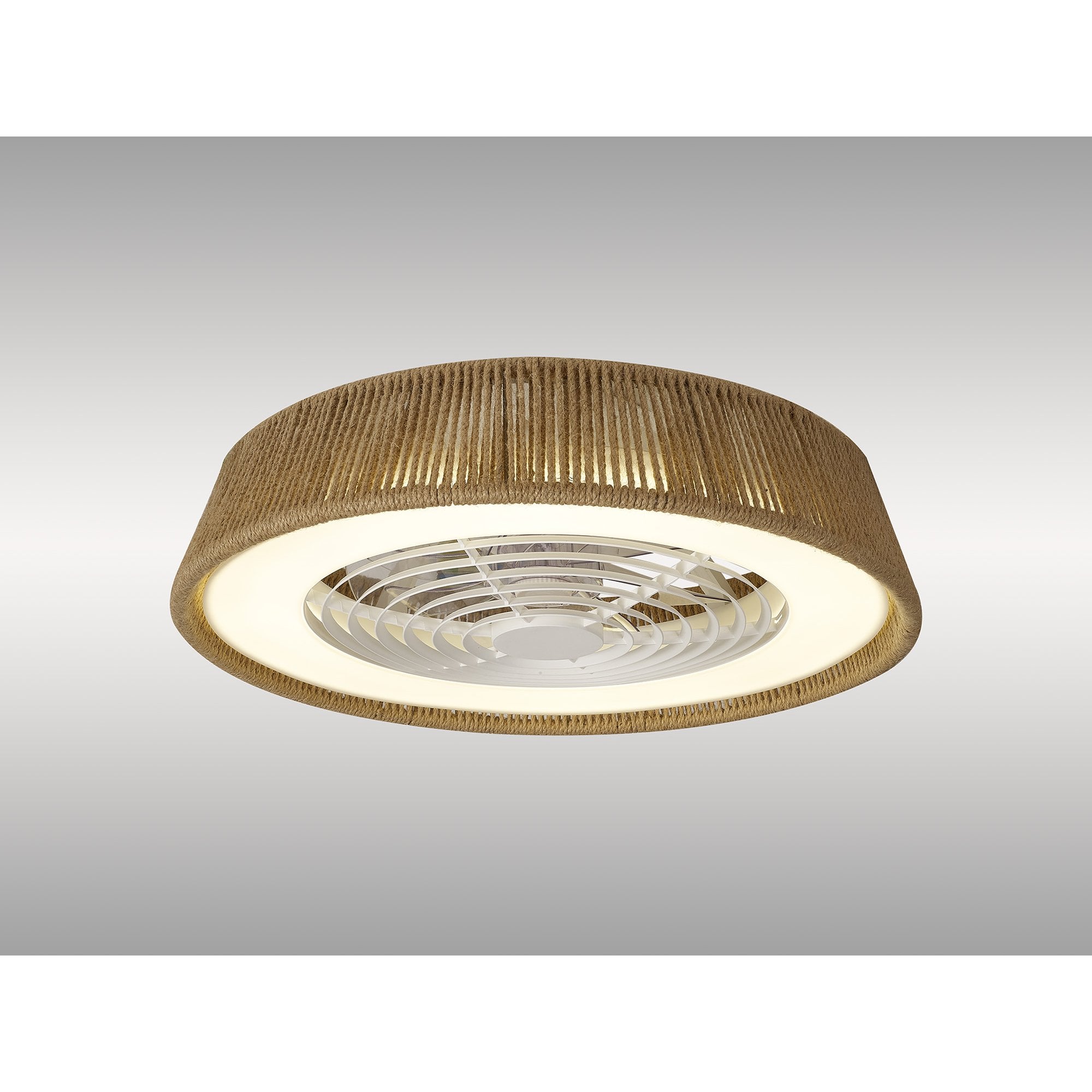 Mantra Polinesia Rope 70W LED Dimmable Ceiling Light & Fan, Remote Controlled, Beige Oscu