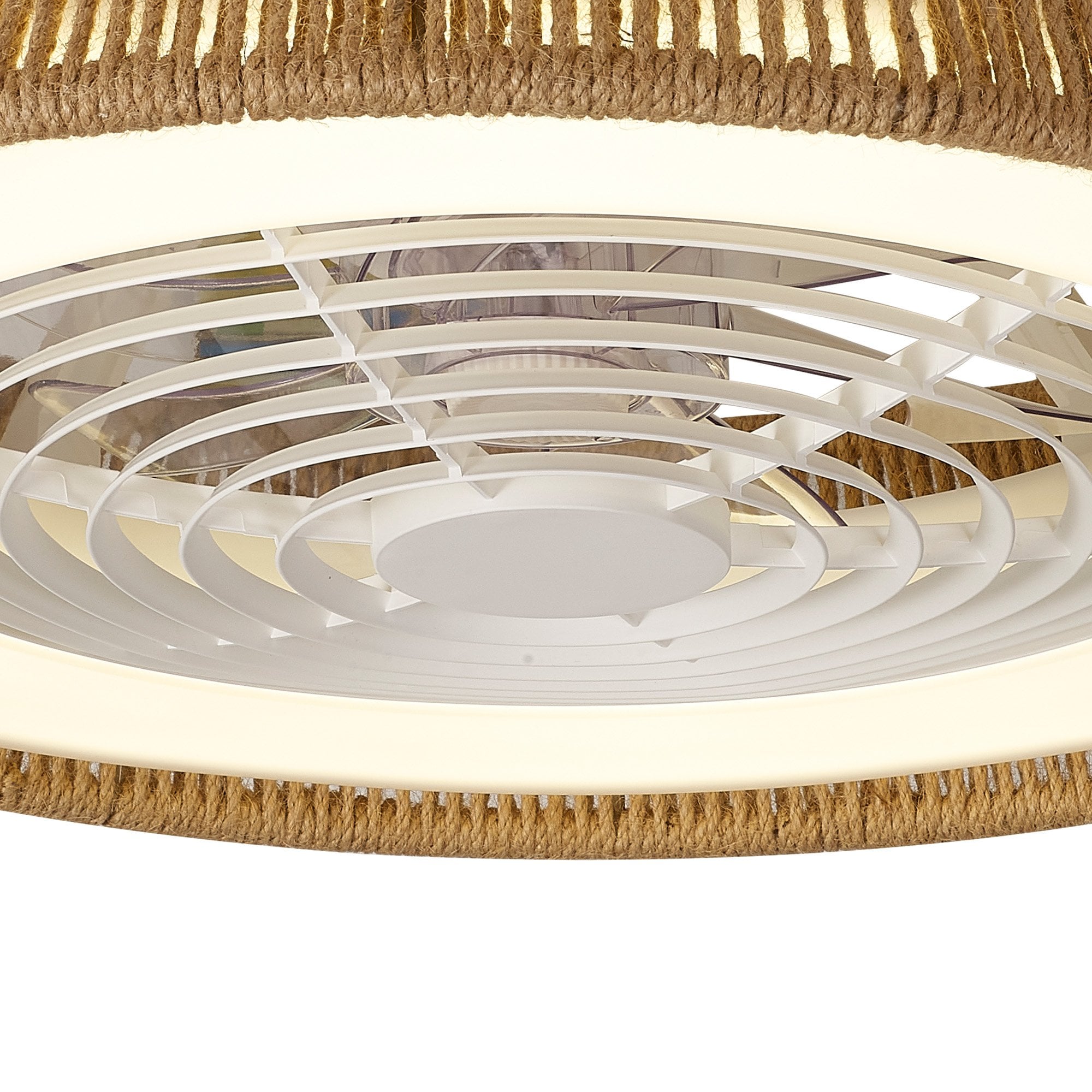 Mantra Polinesia Rope 70W LED Dimmable Ceiling Light & Fan, Remote Controlled, Beige Oscu