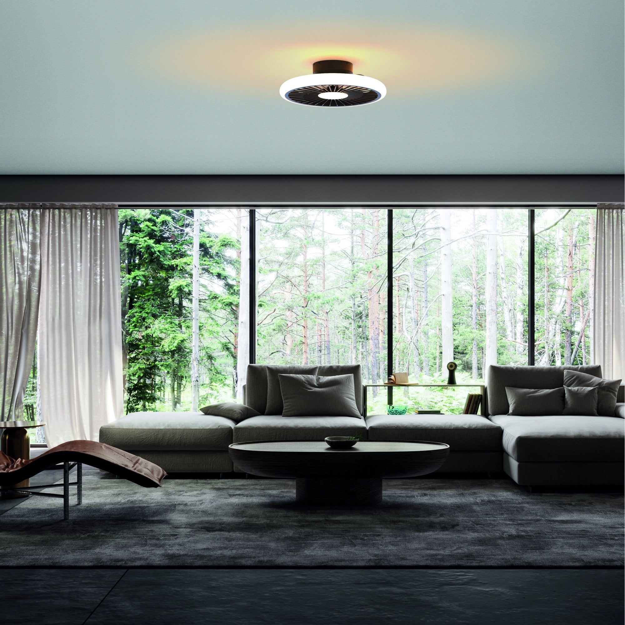 Mantra Turbo 55W LED Dimmable Ceiling Light & Fan, Remote Controlled, White