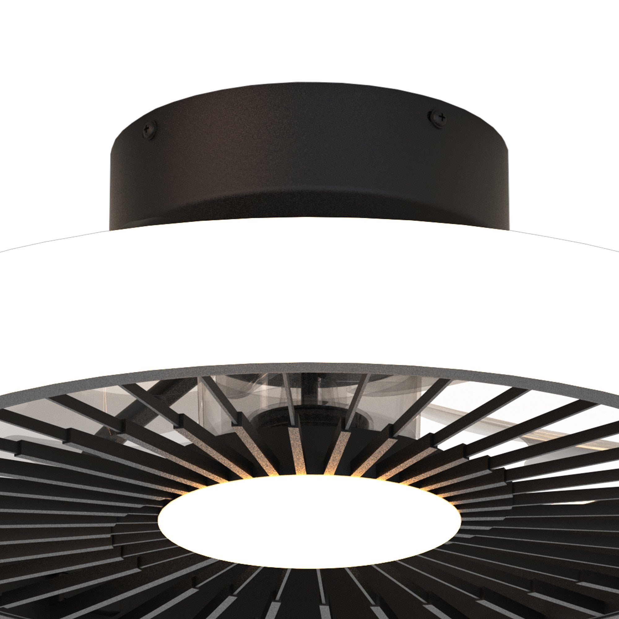 Mantra Turbo 55W LED Dimmable Ceiling Light & Fan, Remote Controlled, Black