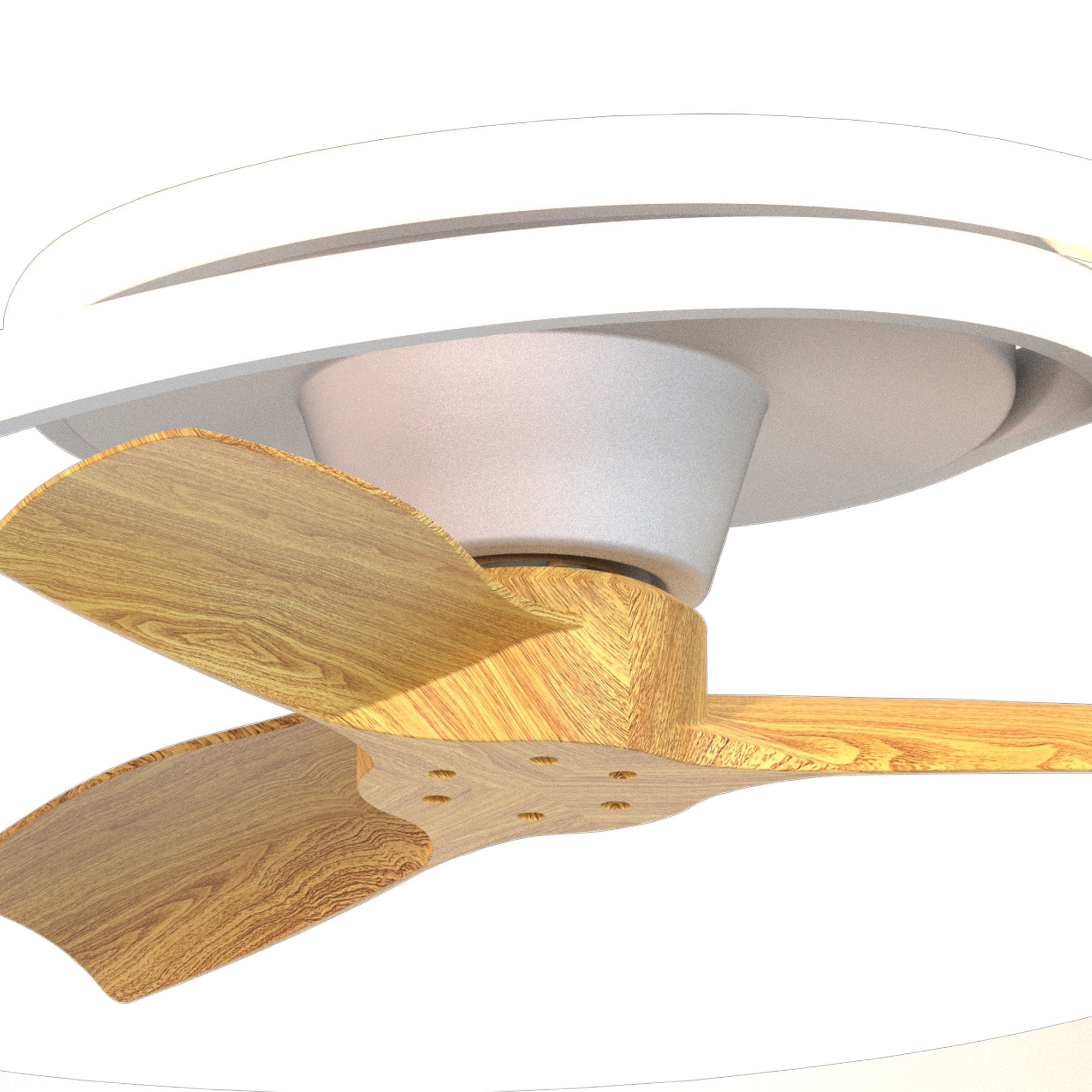 Mantra Ocean 60W LED Dimmable Ceiling Light & Fan, Remote Controlled, Wood
