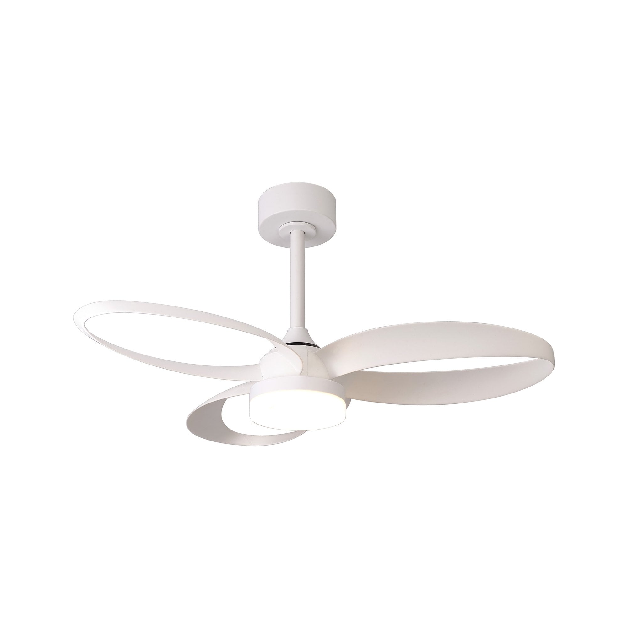 Mantra Infinity Fan 24W LED Dimmable Ceiling Light & Fan, Remote Controlled, - White