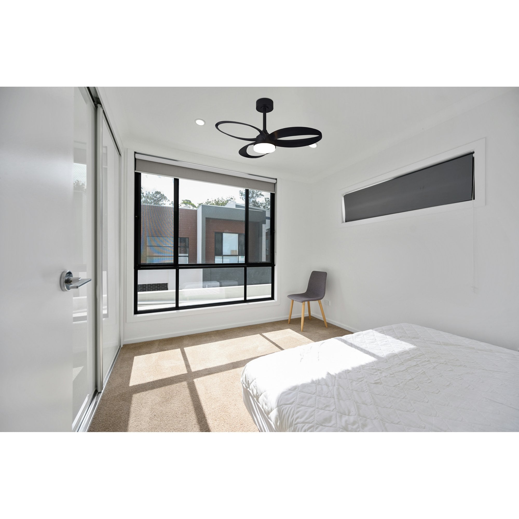 Mantra Infinity Fan 24W LED Dimmable Ceiling Light & Fan, Remote Controlled, - Grey