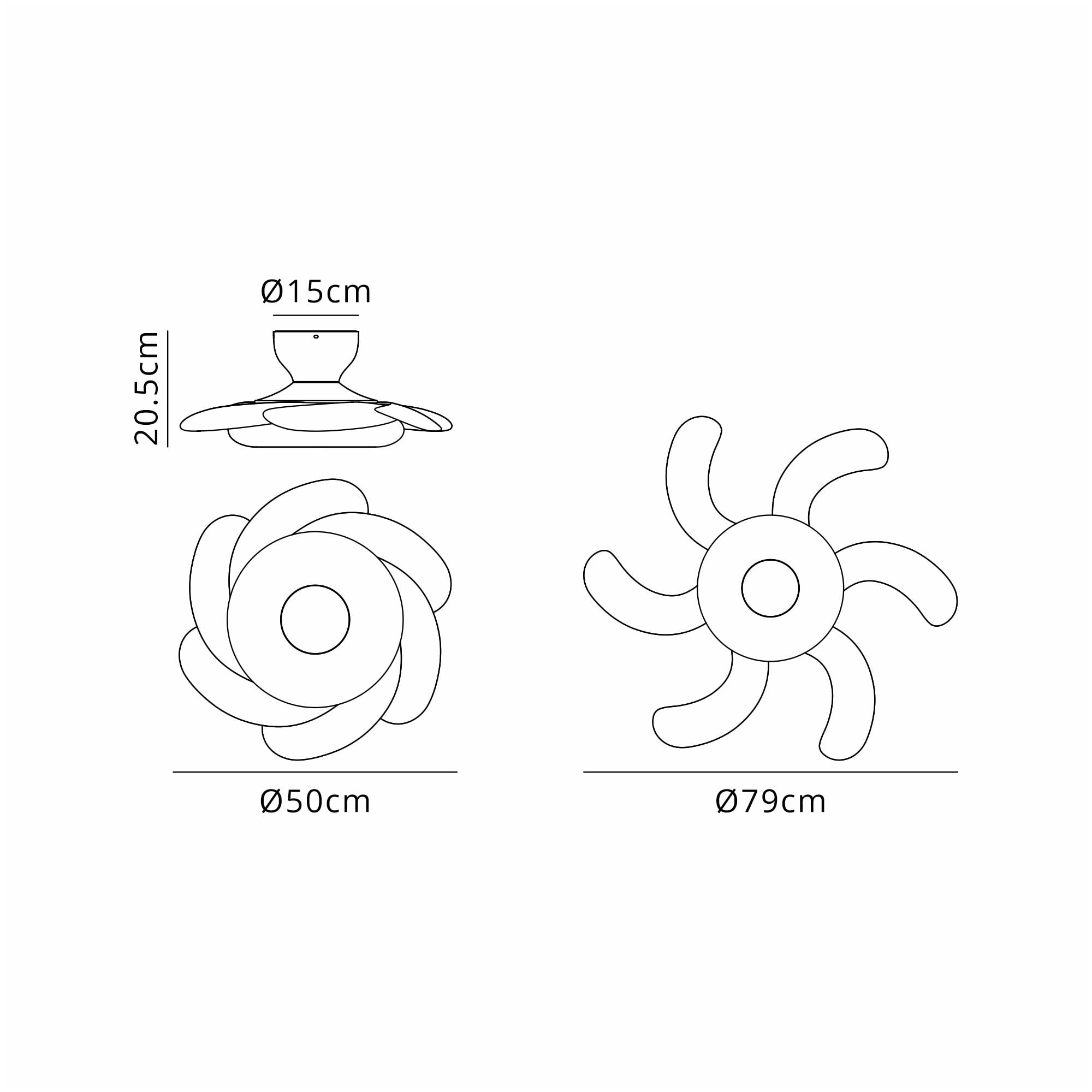 Mantra Flowers 24W LED Dimmable Ceiling Light & Fan, Remote Controlled, - White