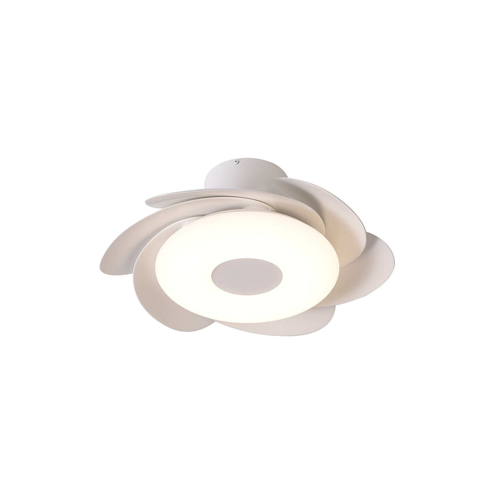 Mantra Flowers 24W LED Dimmable Ceiling Light & Fan, Remote Controlled, - White