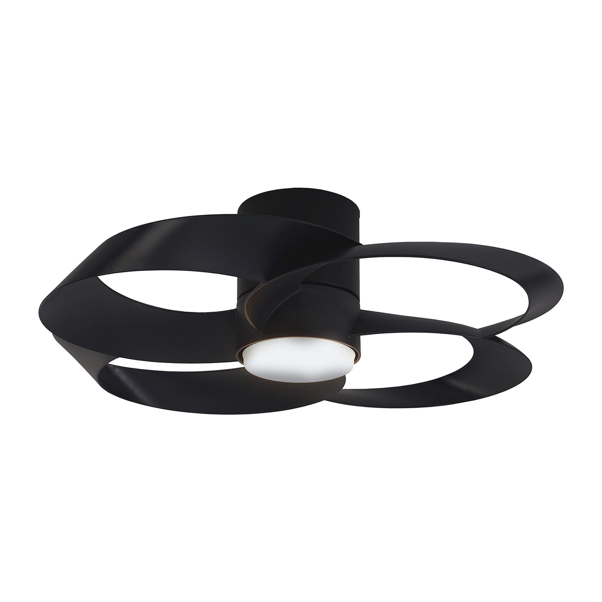 Mantra Rose 24W LED Dimmable Ceiling Light & Fan, Remote Controlled, - Black