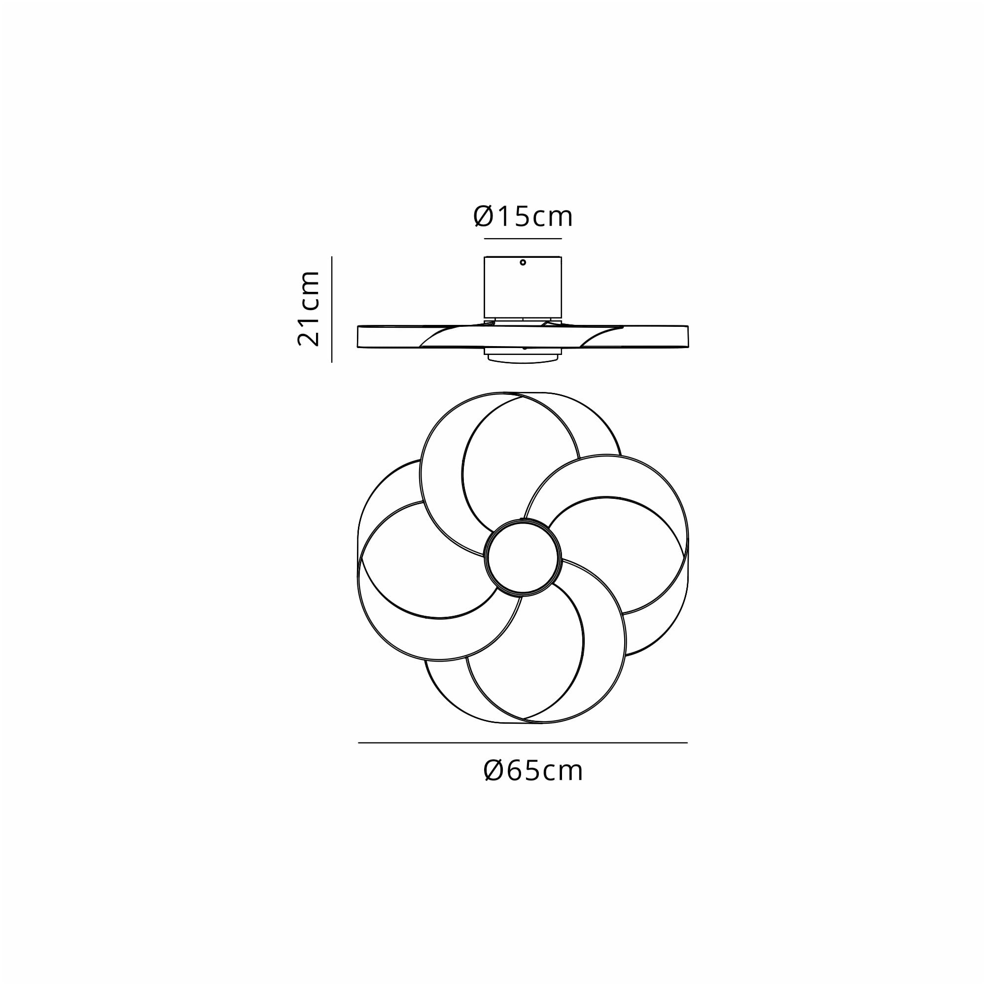 Mantra Rose 24W LED Dimmable Ceiling Light & Fan, Remote Controlled, - White, Wood