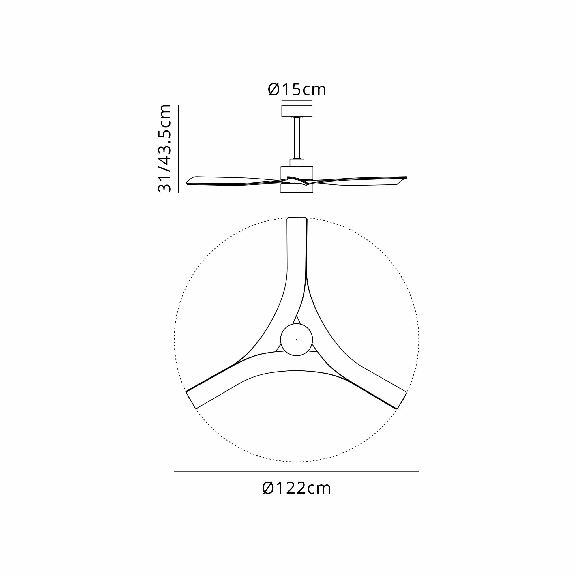Mantra Thai 30W LED Dimmable Ceiling Light With Built-In 35W DC Fan, 2700-5000K Remote & APP Control, White, Wood