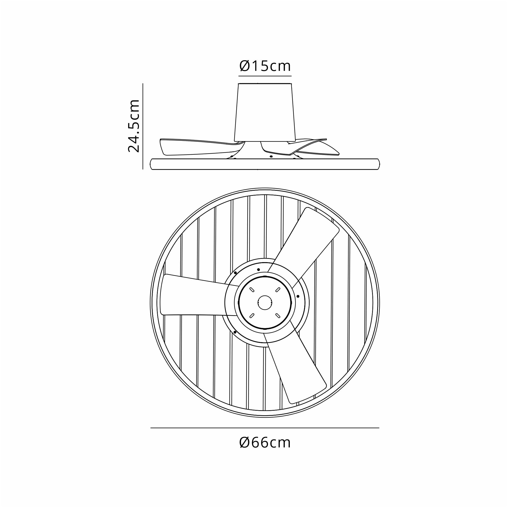 Mantra Soho 45W LED Dimmable Ceiling Light With Built-In 30W DC Fan, 2700-5000K Remote & APP Control - White, Wood