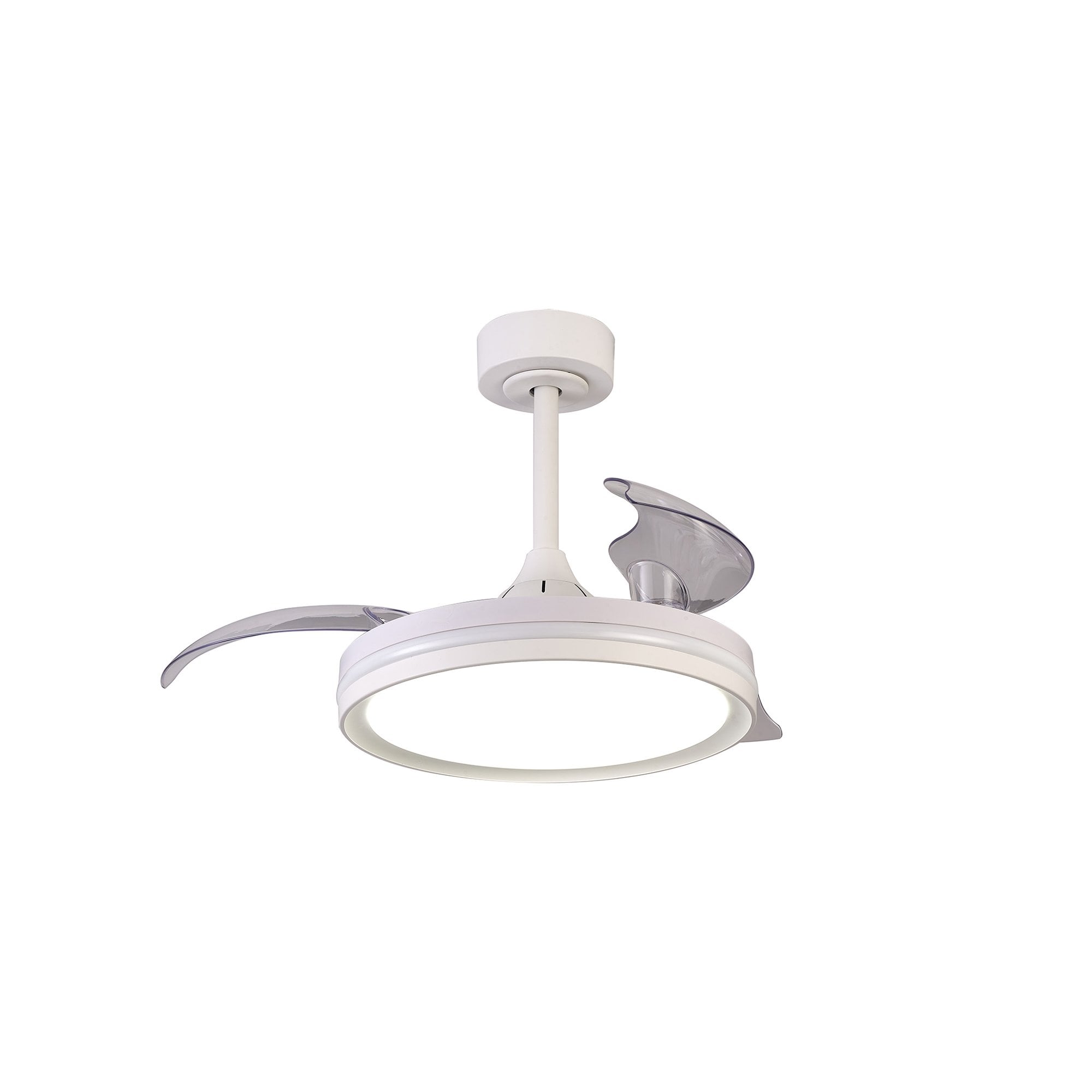 Mantra North 40W LED Dimmable White, RGB Ceiling Light With Built-In 28W DC Reversible Fan, Remote Control 3000-6500K - White