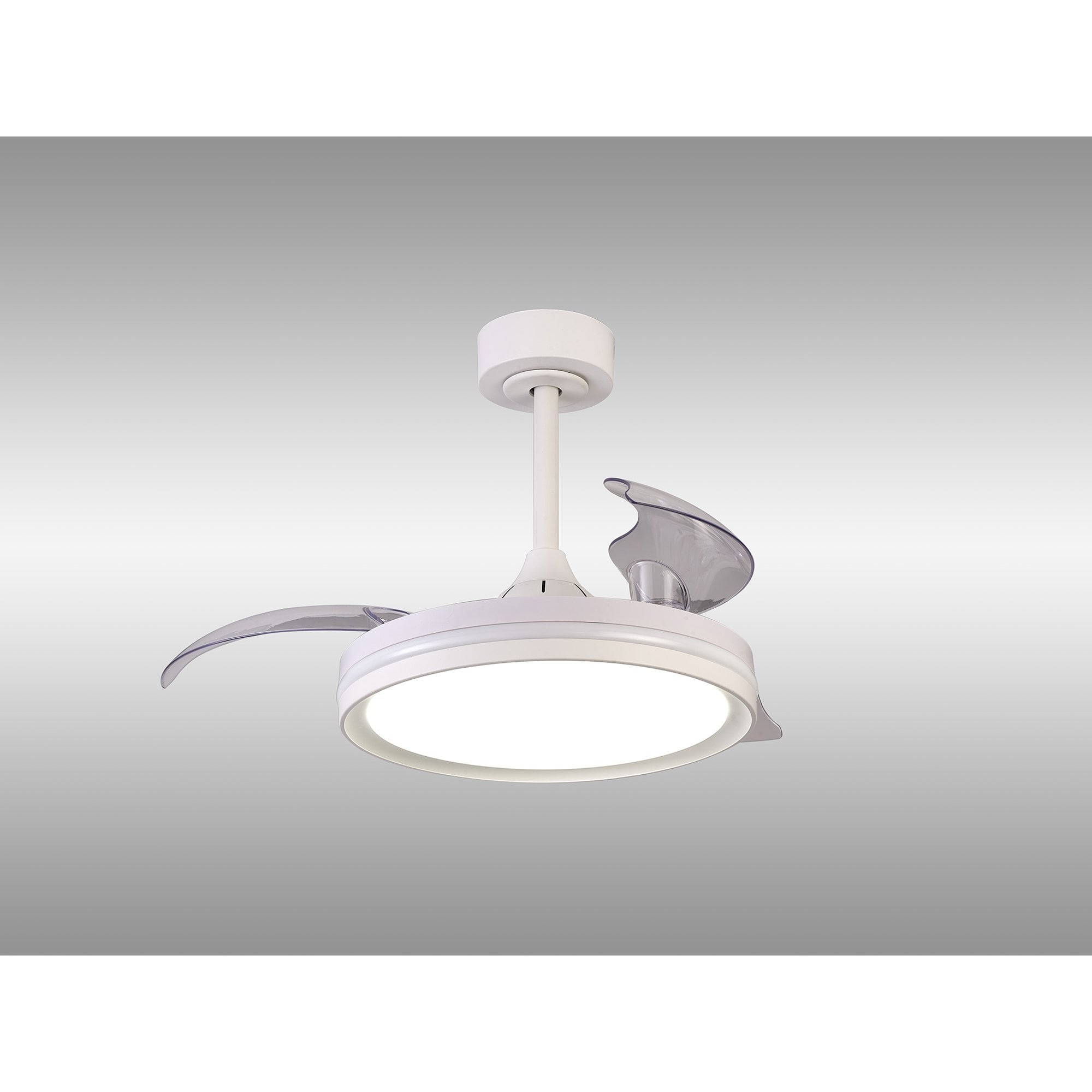 Mantra North 40W LED Dimmable White, RGB Ceiling Light With Built-In 28W DC Reversible Fan, Remote Control 3000-6500K - White