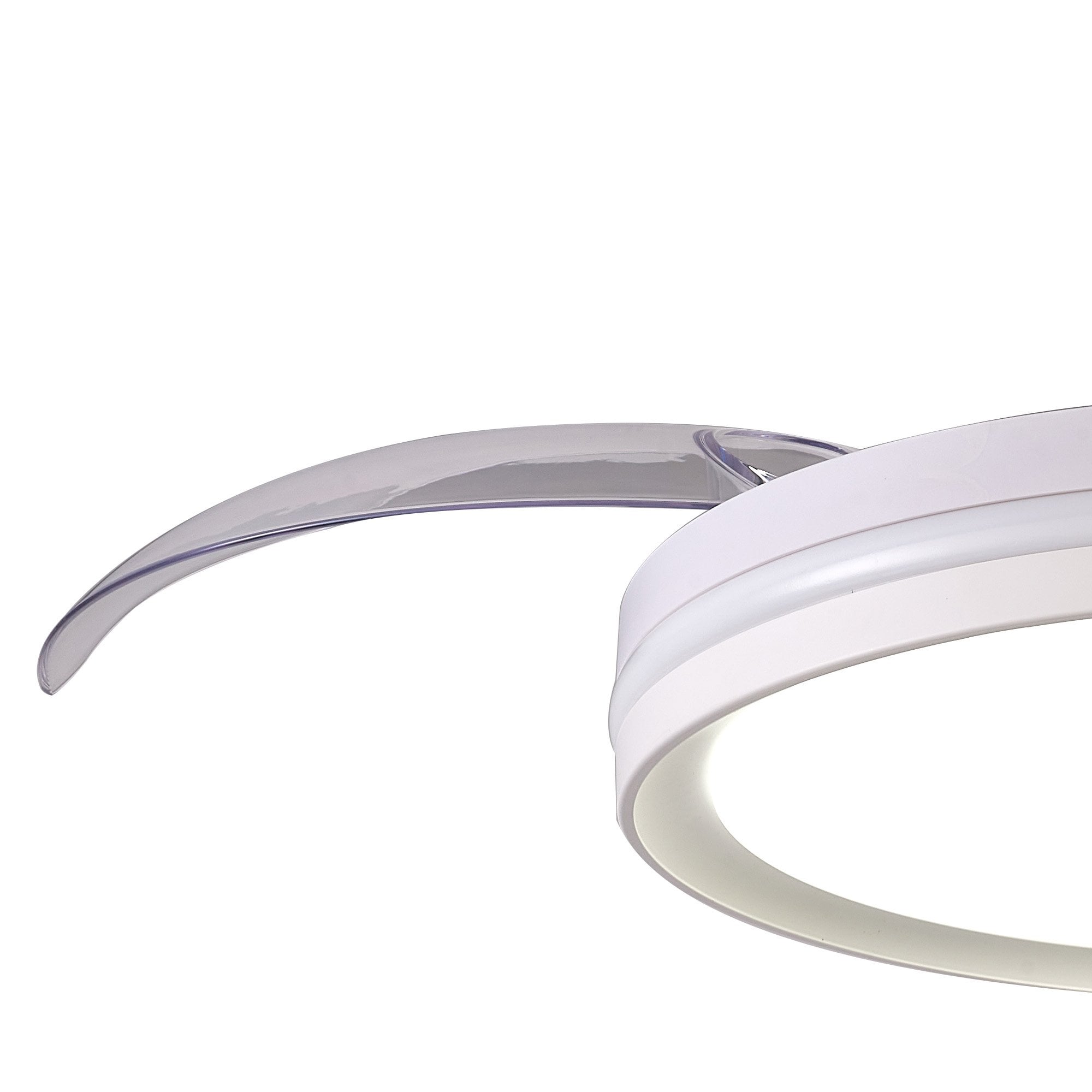 Mantra North 40W LED Dimmable White, RGB Ceiling Light With Built-In 28W DC Reversible Fan, Remote Control 3000-6500K - White