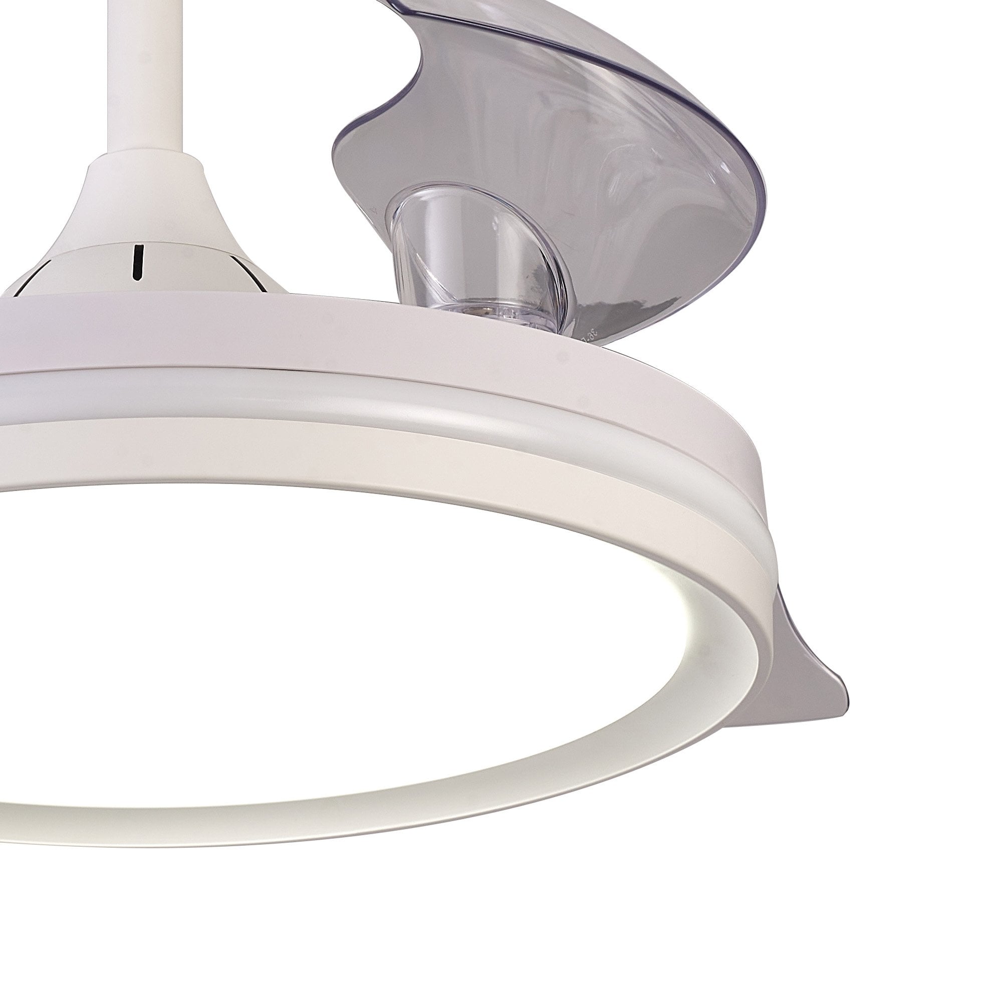 Mantra North 40W LED Dimmable White, RGB Ceiling Light With Built-In 28W DC Reversible Fan, Remote Control 3000-6500K - White