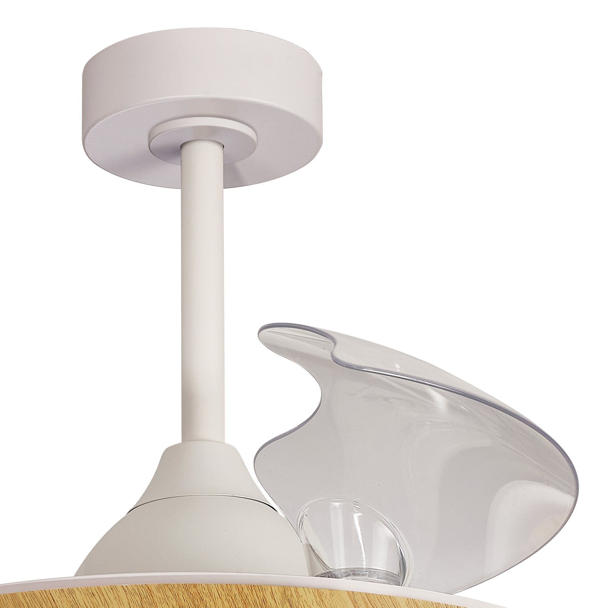 Mantra Alaska 60W LED Dimmable Ceiling Light With Built-In 30W DC Fan, 2700-5000K Remote & APP Control - Wood