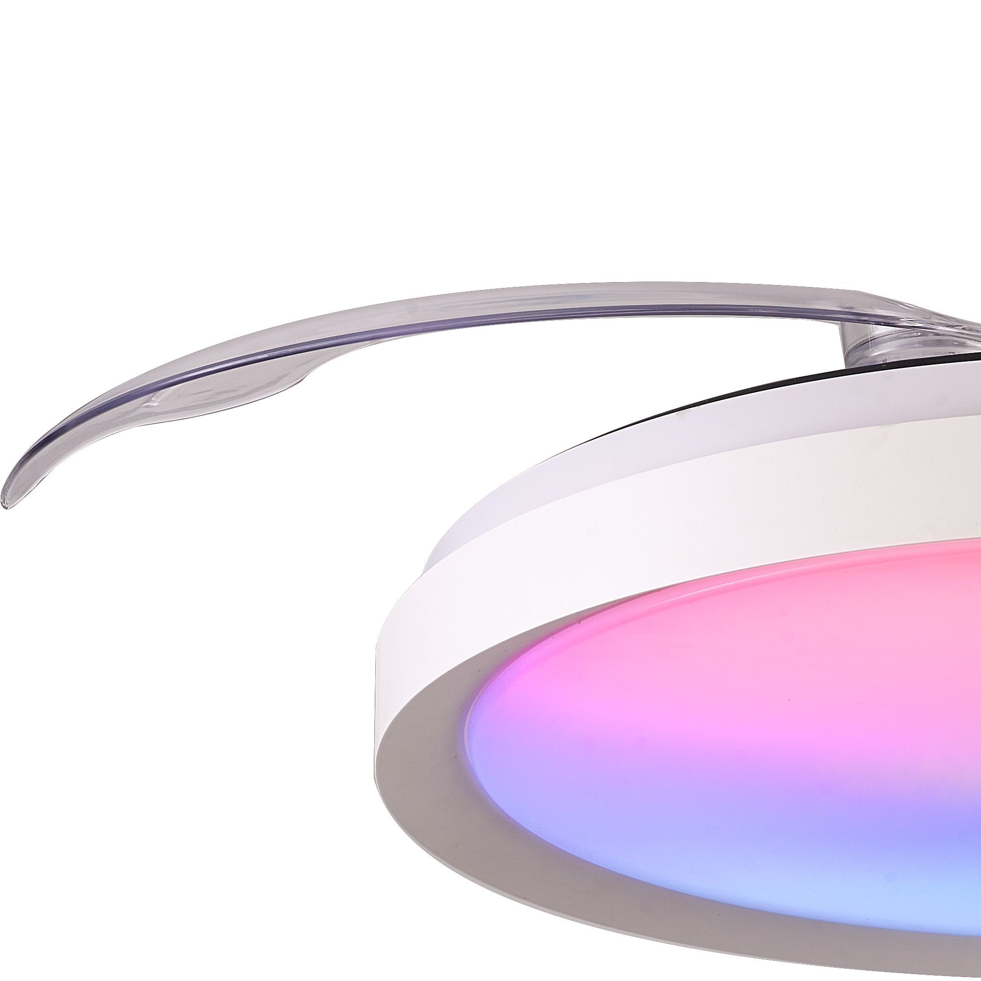 Mantra Siberia 50W LED Dimmable White, RGB Ceiling Light With Built-In 30W DC Fan, 3000-6500K Remote Control - White