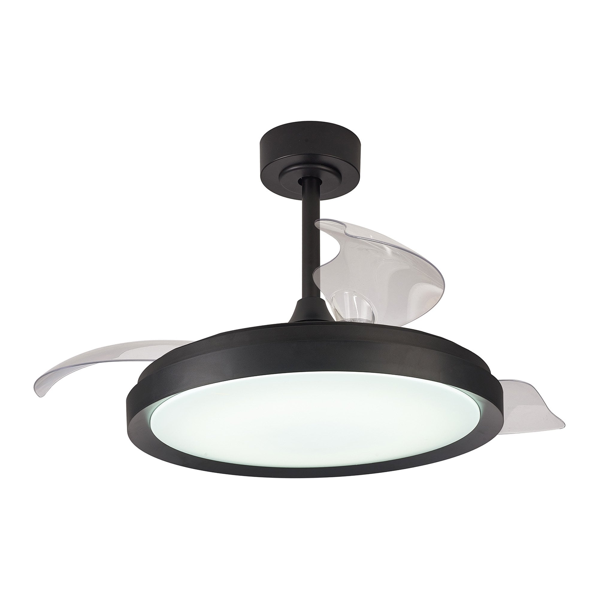 Mantra Mistral 50W LED Dimmable Ceiling Light With Built-In 30W DC Fan, 2700-5000K Remote Control - Black