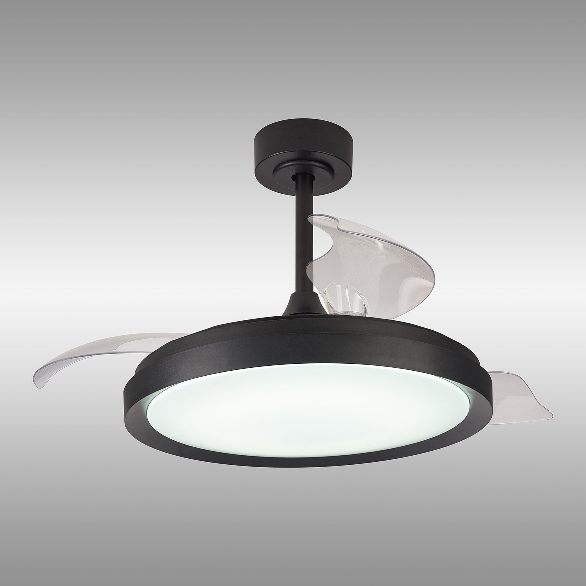 Mantra Mistral 50W LED Dimmable Ceiling Light With Built-In 30W DC Fan, 2700-5000K Remote Control - Black
