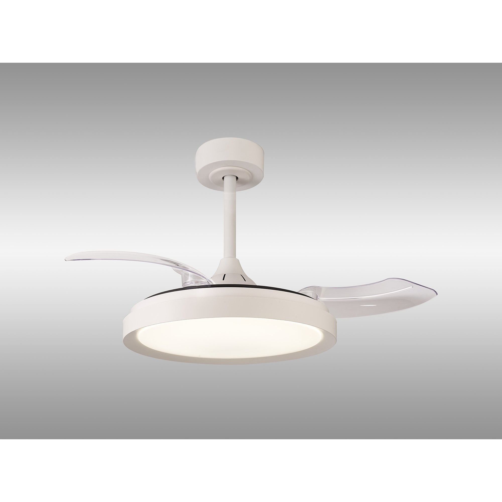 Mantra Mistral Mini 40W LED Dimmable Ceiling Light With Built-In 28W DC Fan, 2700-5000K Remote Control - White
