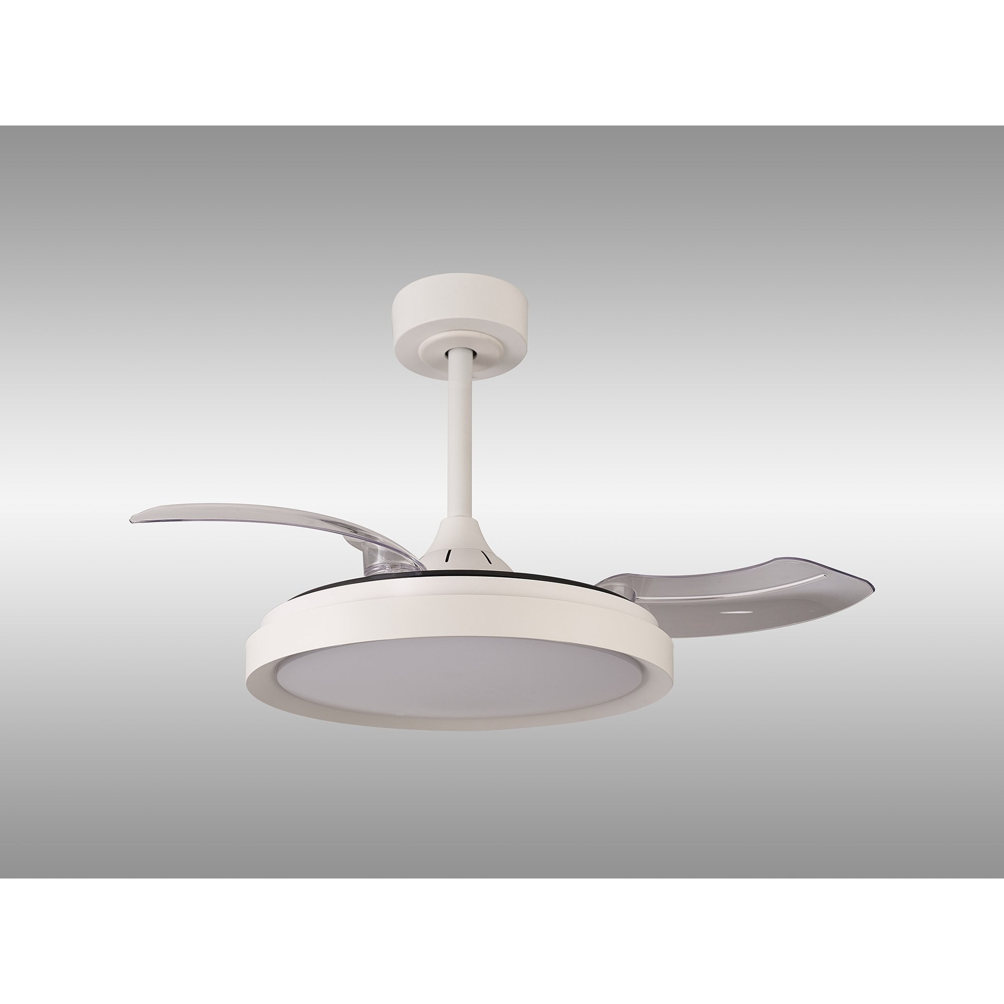 Mantra Mistral Mini 40W LED Dimmable Ceiling Light With Built-In 28W DC Fan, 2700-5000K Remote Control - White