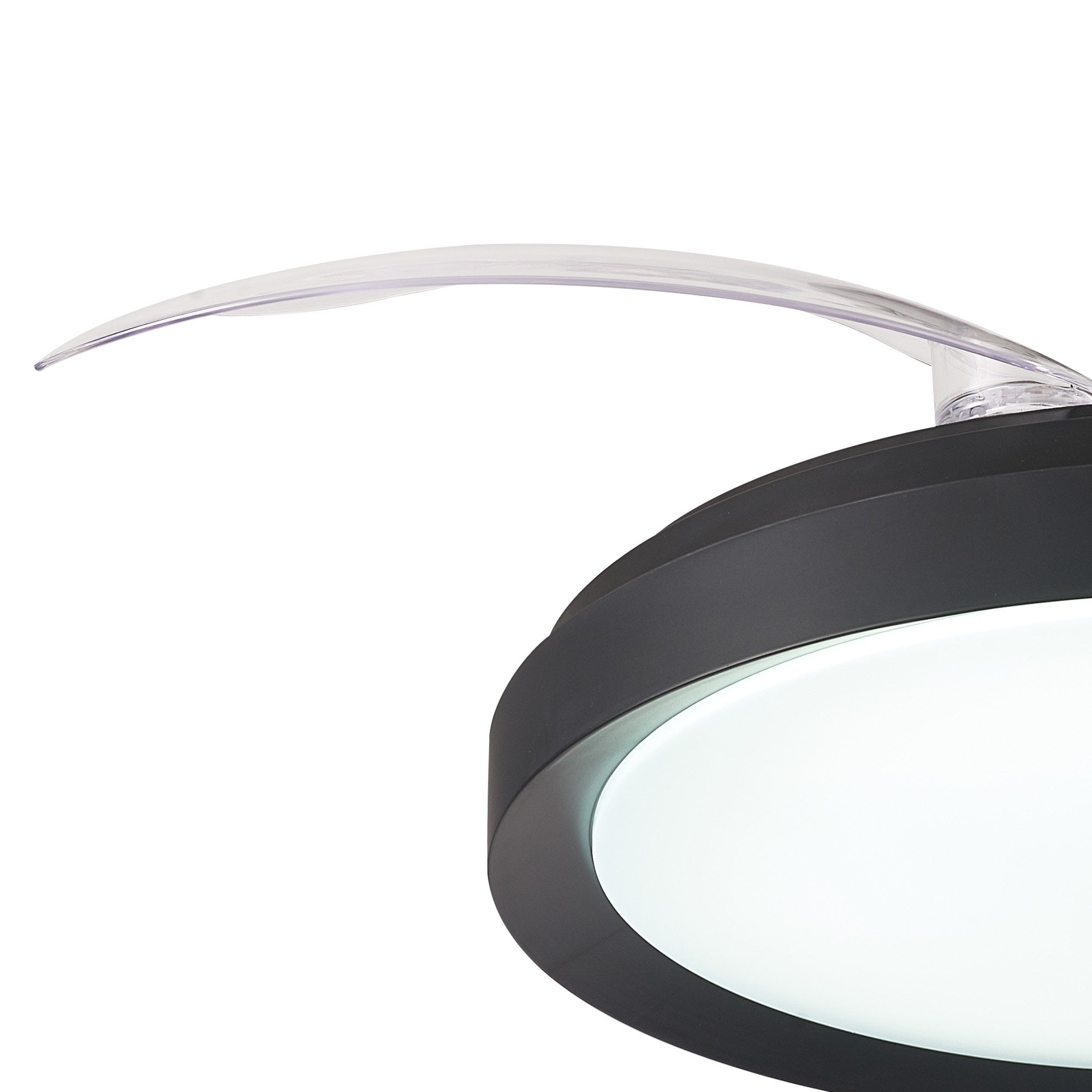 Mantra Mistral Mini 40W LED Dimmable Ceiling Light With Built-In 28W DC Fan, 2700-5000K Remote Control - Black