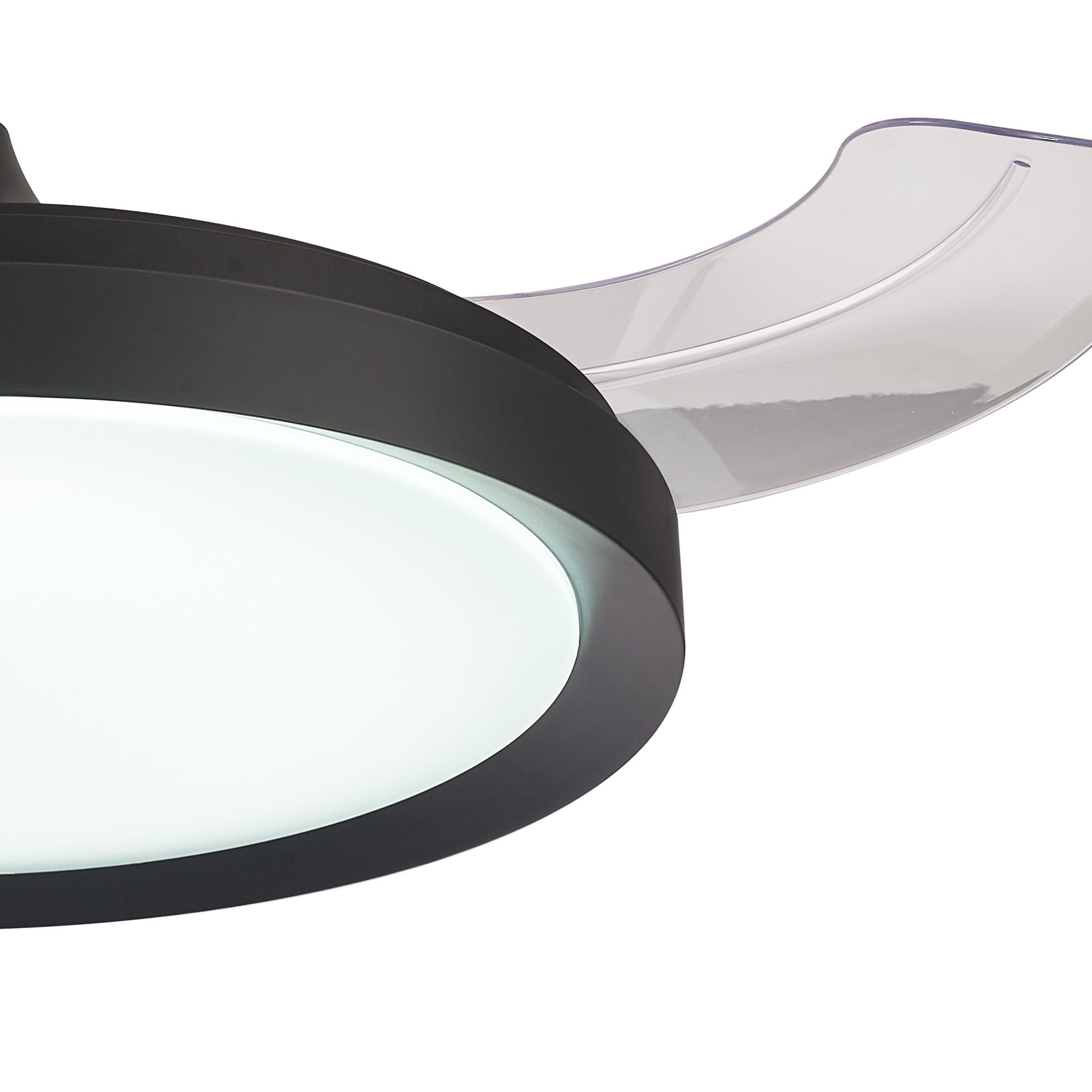 Mantra Mistral Mini 40W LED Dimmable Ceiling Light With Built-In 28W DC Fan, 2700-5000K Remote Control - Black