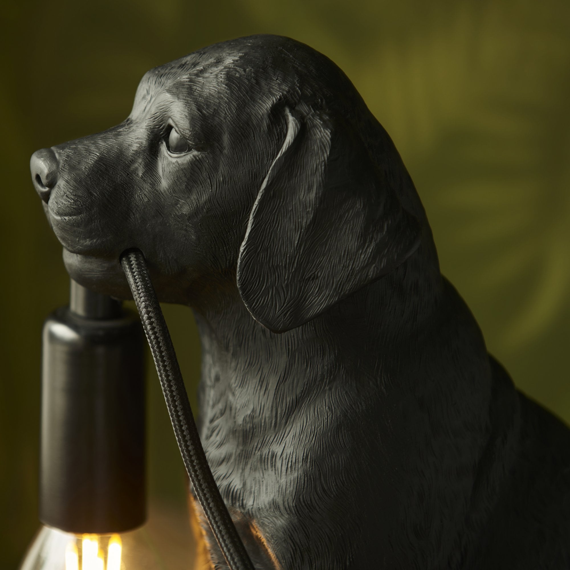 Endon Labrador Puppy 1 Light Table Lamp - Matt Black