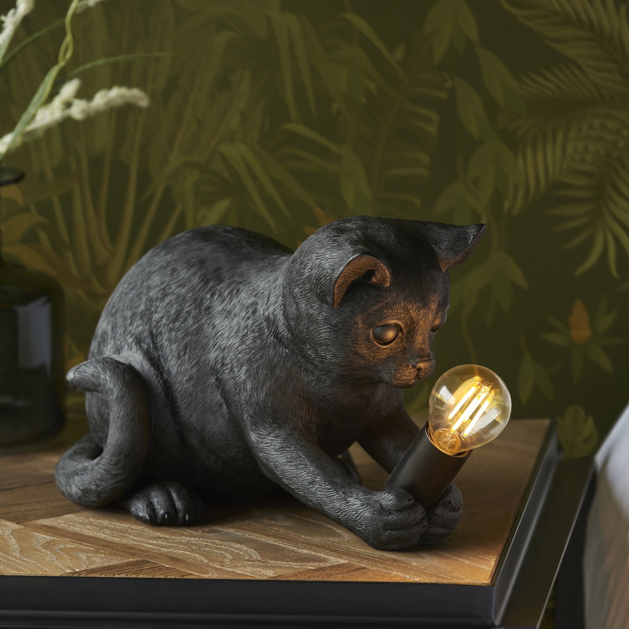 Endon Kitten 1 Light Table Lamp - Matt Black
