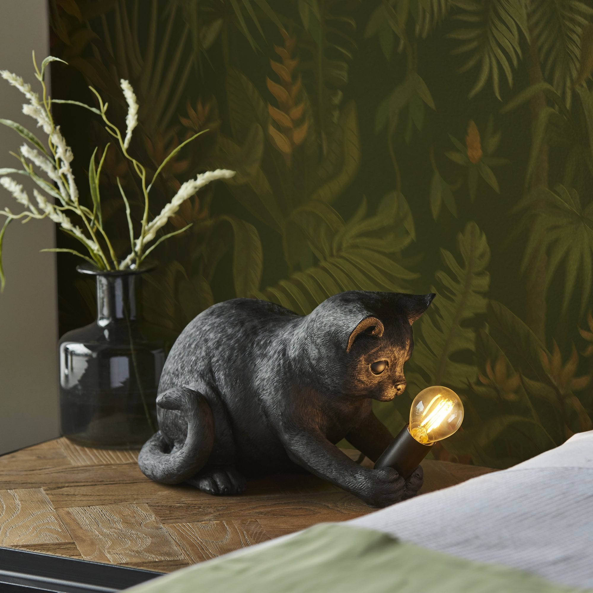 Endon Kitten 1 Light Table Lamp - Matt Black
