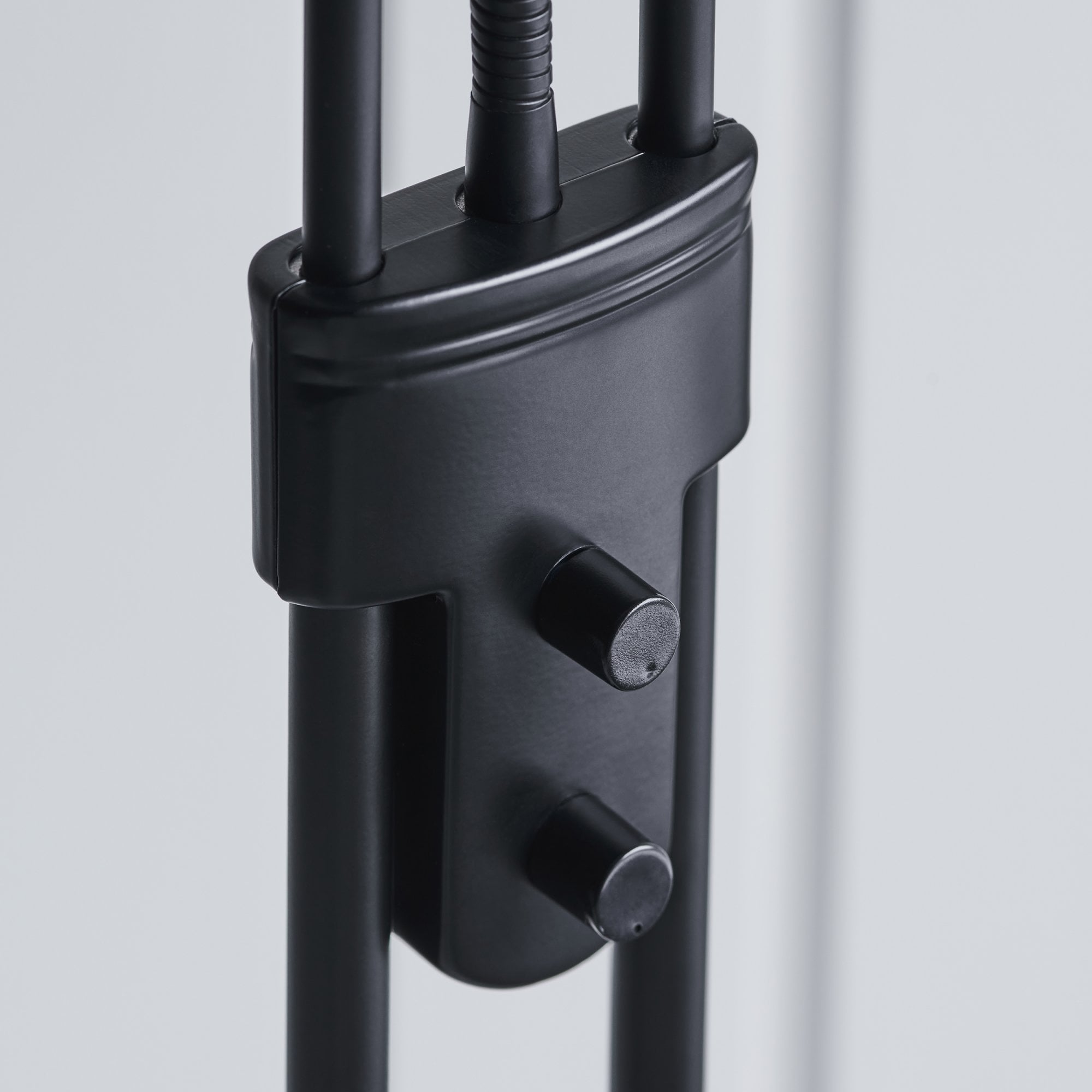 Endon Rome 2 Light Floor Lamp - Matt Black & Opal Glass