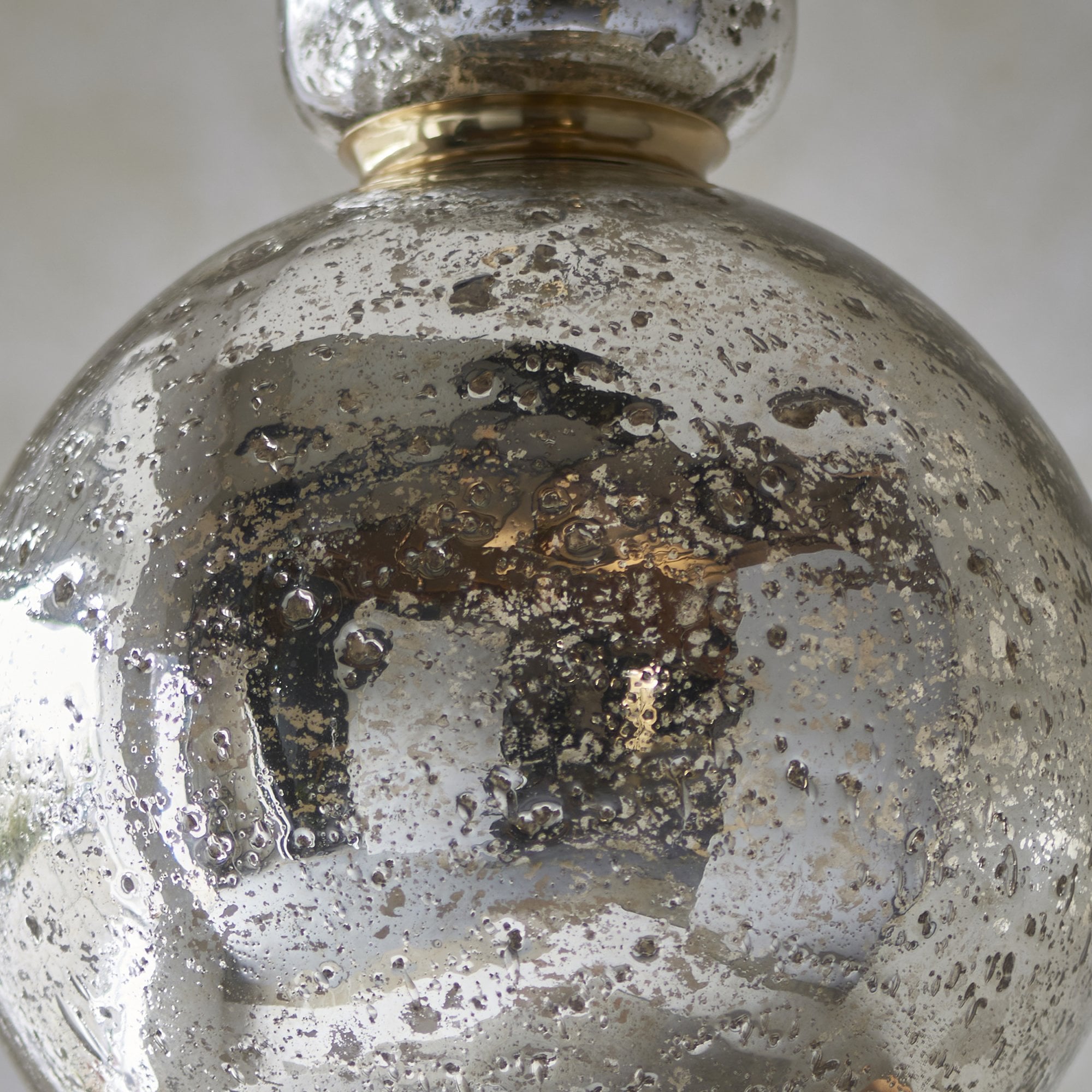 Utopia Cosmos 1 Light Pendant - Brass & Mercury Glass