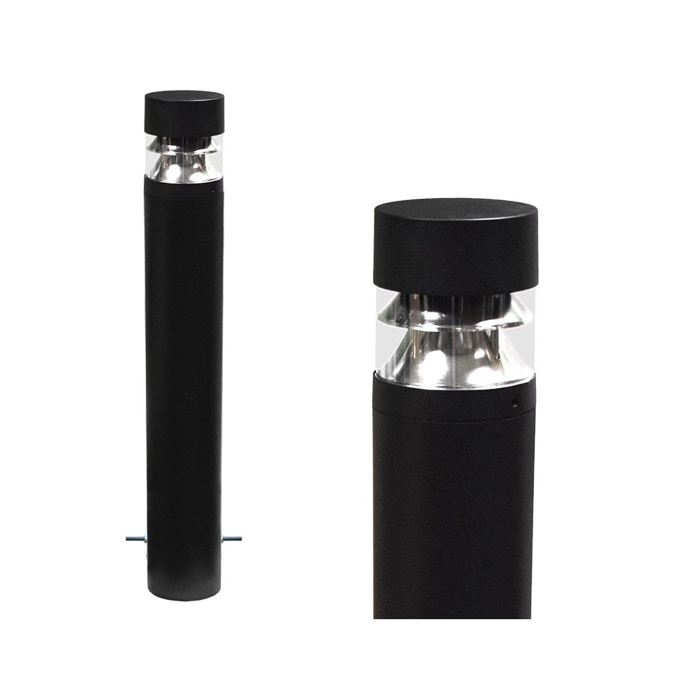 Lumena Parabola Flat Bollard Light - Black - Mains