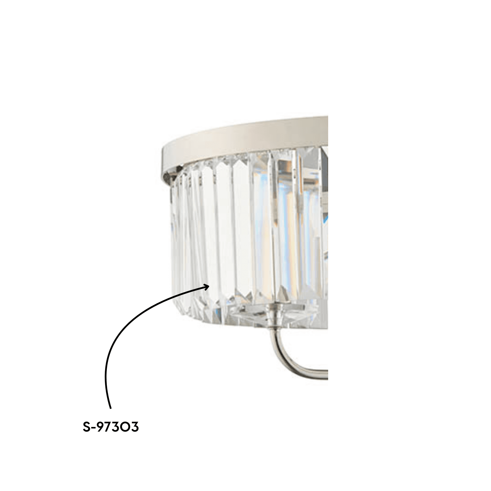 Replacement Decorative Clear Cut Faceted Glass