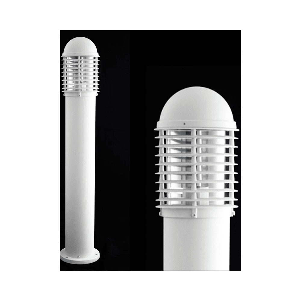 Lumena Domus Louvred Aluminium Path Light - White - Mains