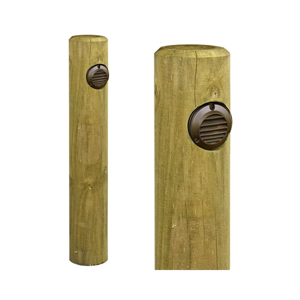 Lumena Radiata Post Timber Path Light - Slatlite Rustic Bronze - Mains