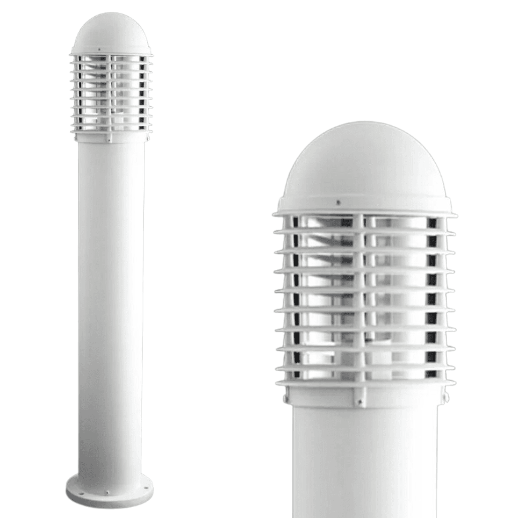 Lumena Domus Louvred Aluminium Path Light - White - Mains