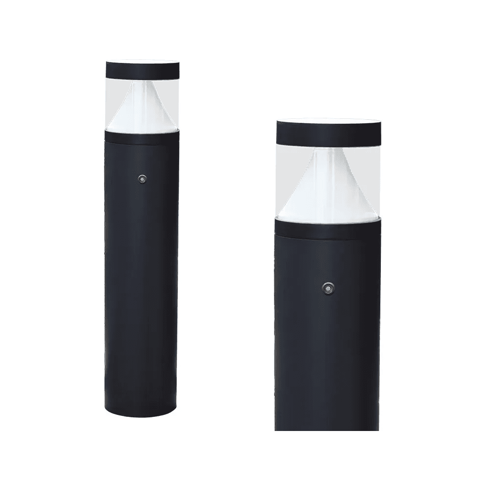 Lumena Boleda Conus Integrated LED Bollard Light - Black - Mains