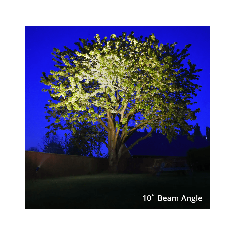 Lumena AlvaLED 10W Black LED Spike Light 3000K - Black - Mains