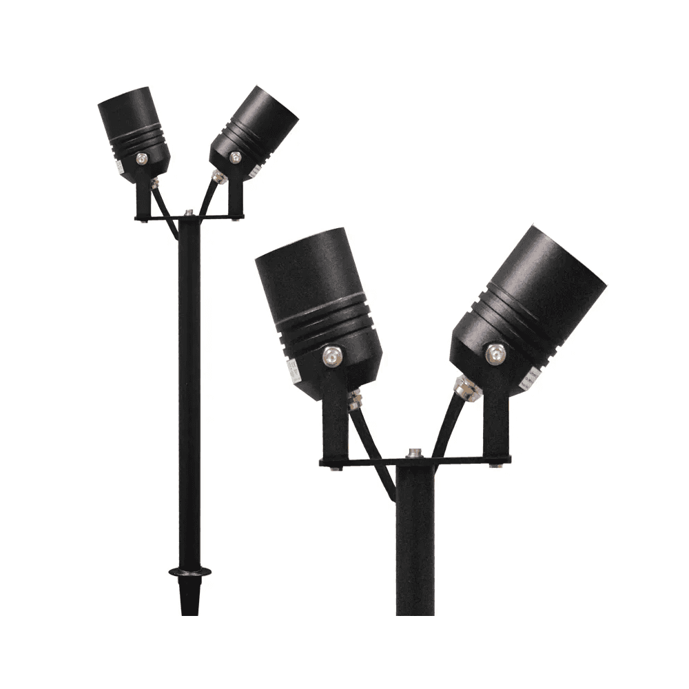 Lumena AlvaLED - 6W Adjustable LED Twin Spike Light - Mains