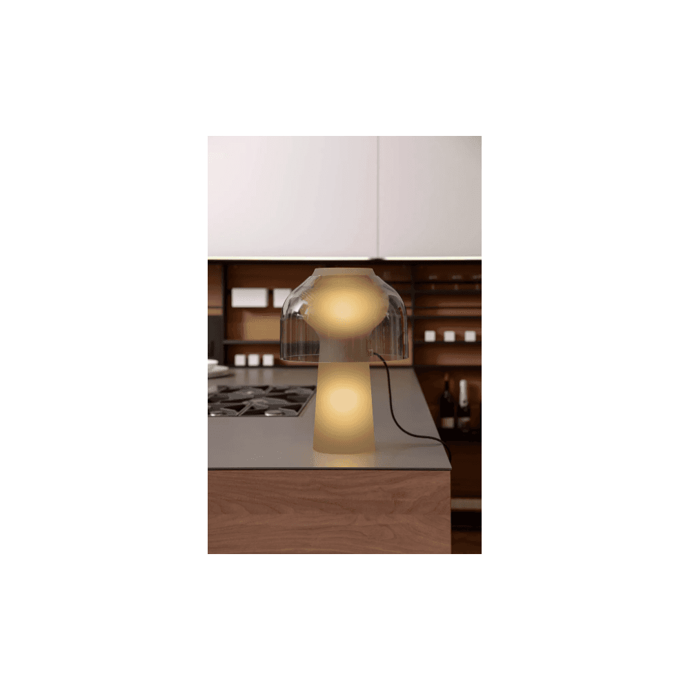 Karman Lilly Table Lamp - Smoked Glass